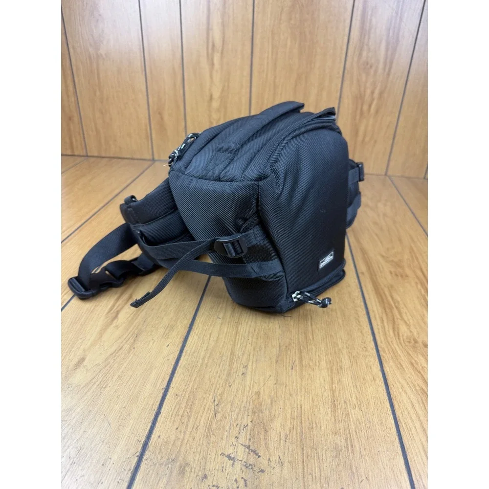 Cotton Camera Bag‎ Black Adjustable Strap Padded Compartment Organizer